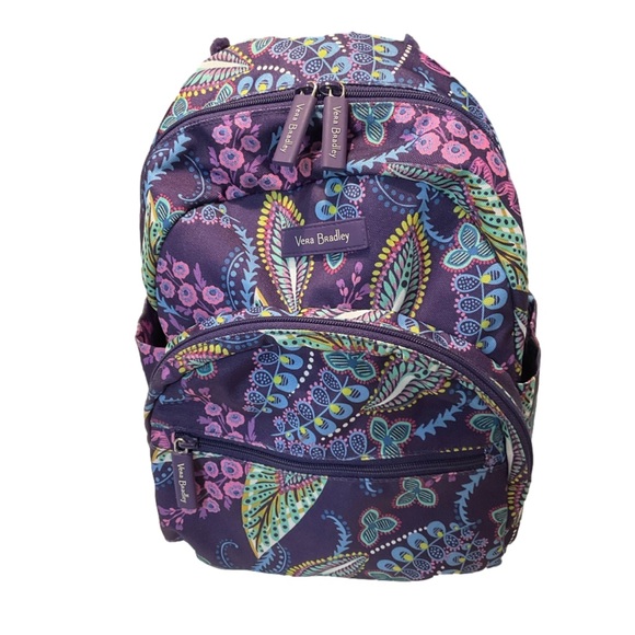 Vera Bradley Handbags - Vera Bradley Small Canvas Backpack. Purple Floral pattern.